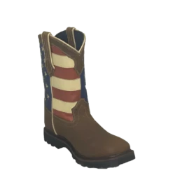 Cowtown Men's American Flag Soft Toe Work Boot CT-1001