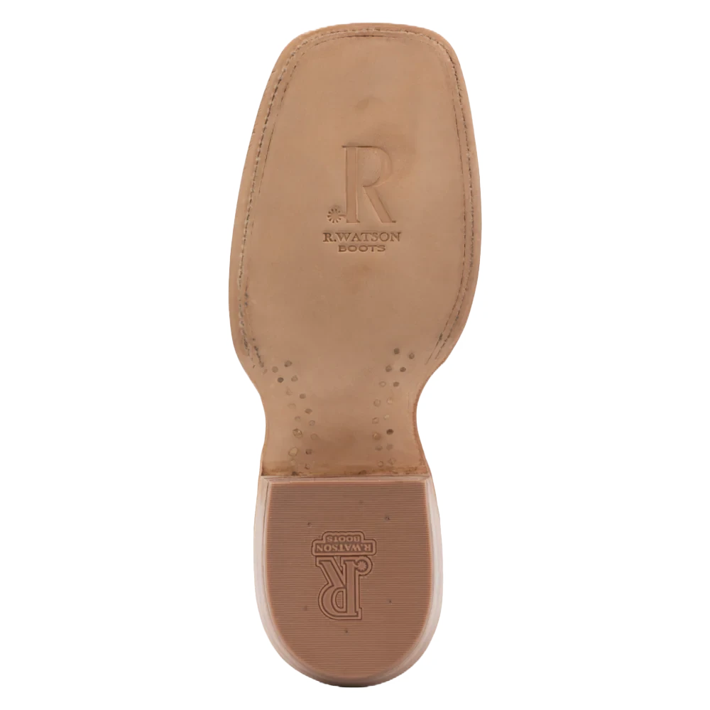 R.Watson® Men's Saddle Hornback Caiman Tail Square Toe Boots RW3010-2 4 R.Watson® Men's Saddle Hornback Caiman Tail Square Toe Boots RW3010-2 - Image 2