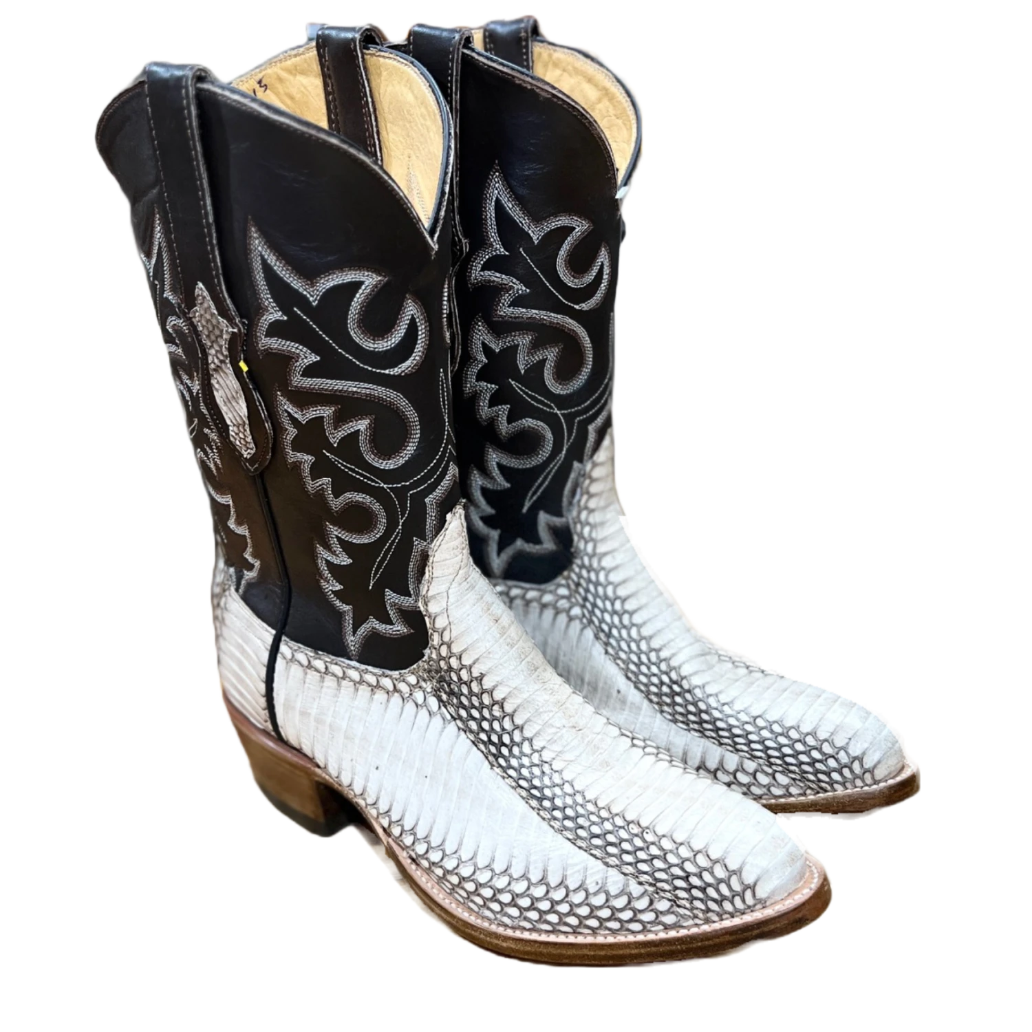 Cowtown Men's Natural Cobra Round Toe Western Boots W807 3 Cowtown Men's Natural Cobra Round Toe Western Boots W807