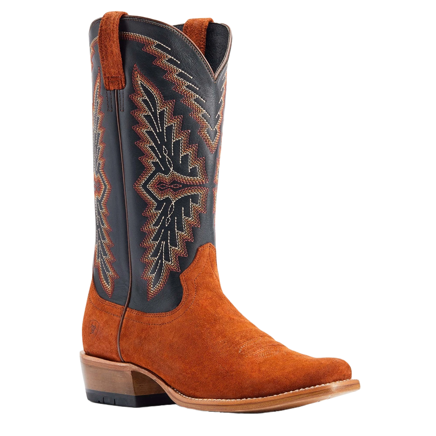 Ariat® Men's Futurity Showman Dark Copper Roughout & Black Western Boots 10044524 3 Ariat® Men's Futurity Showman Dark Copper Roughout & Black Western Boots 10044524