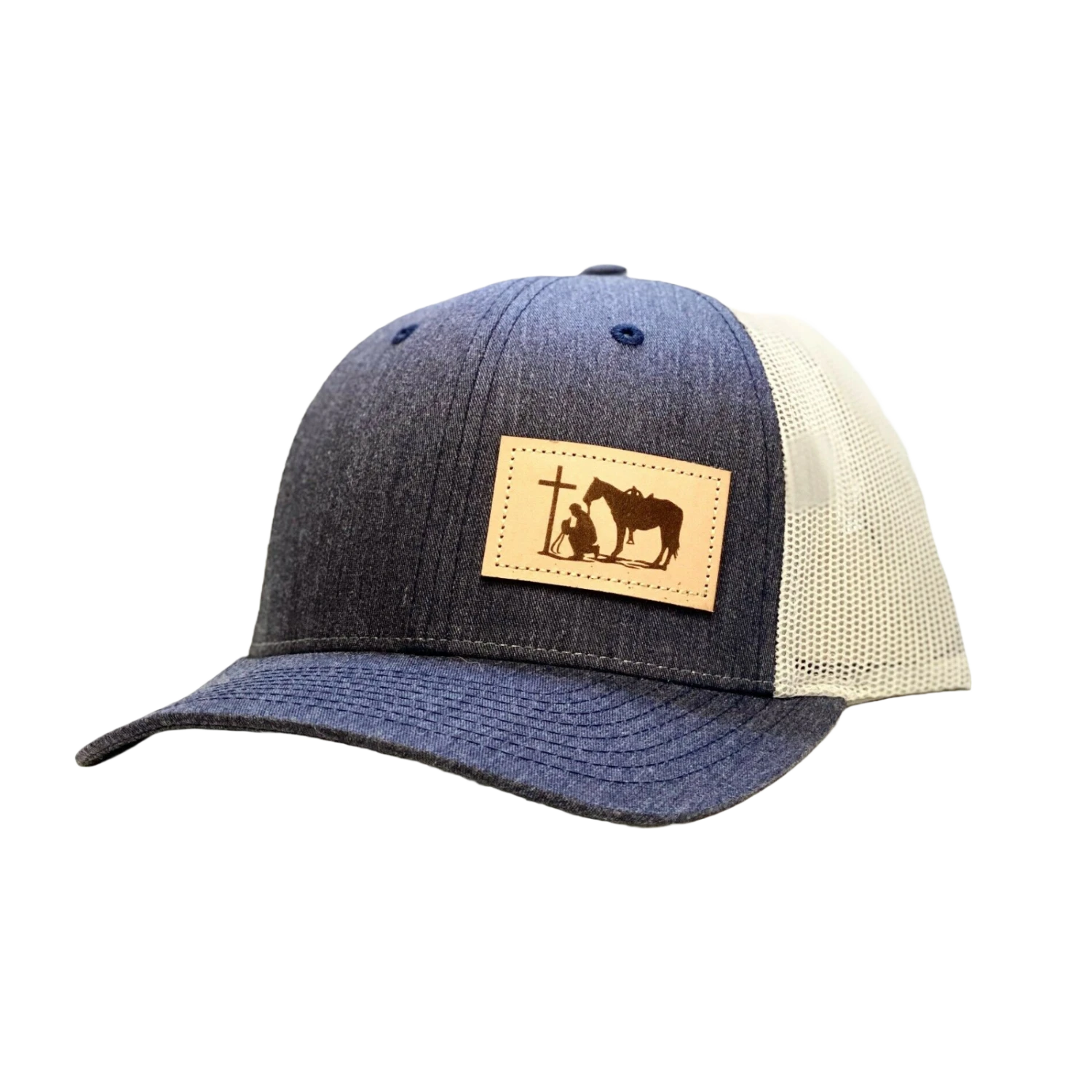 Dally Up Navy And Grey Cowboy Praying Snapback Cap DALLY-315 3 Dally Up Navy And Grey Cowboy Praying Snapback Cap DALLY-315