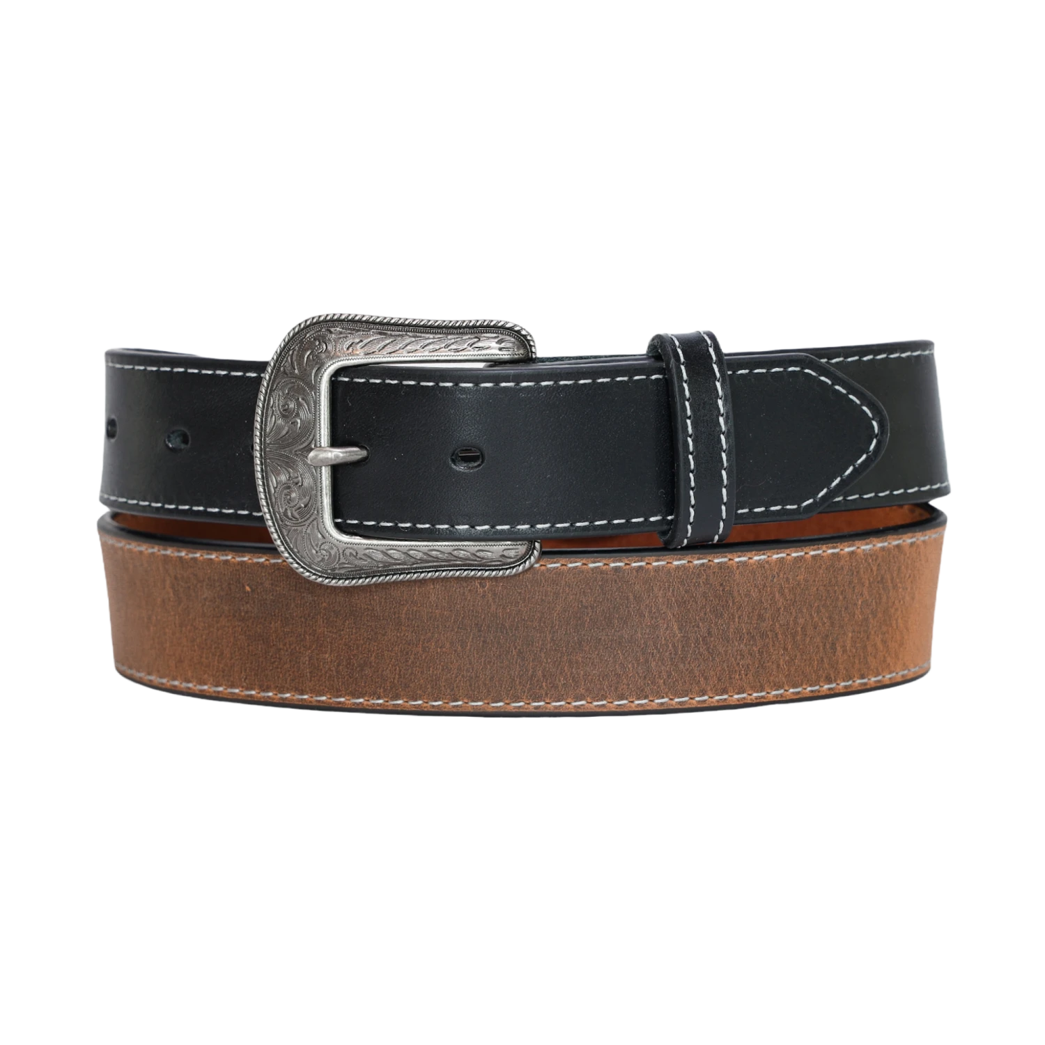 Heritage Leathers® Men's Black Three Piece Vintage Center Belt 2113 3 Heritage Leathers® Men's Black Three Piece Vintage Center Belt 2113