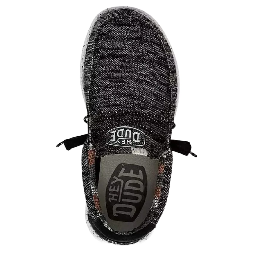 Hey Dude Men's Wally Sox Stitch Black Casual Shoes 40161-0YH 4 Hey Dude Men's Wally Sox Stitch Black Casual Shoes 40161-0YH - Image 2