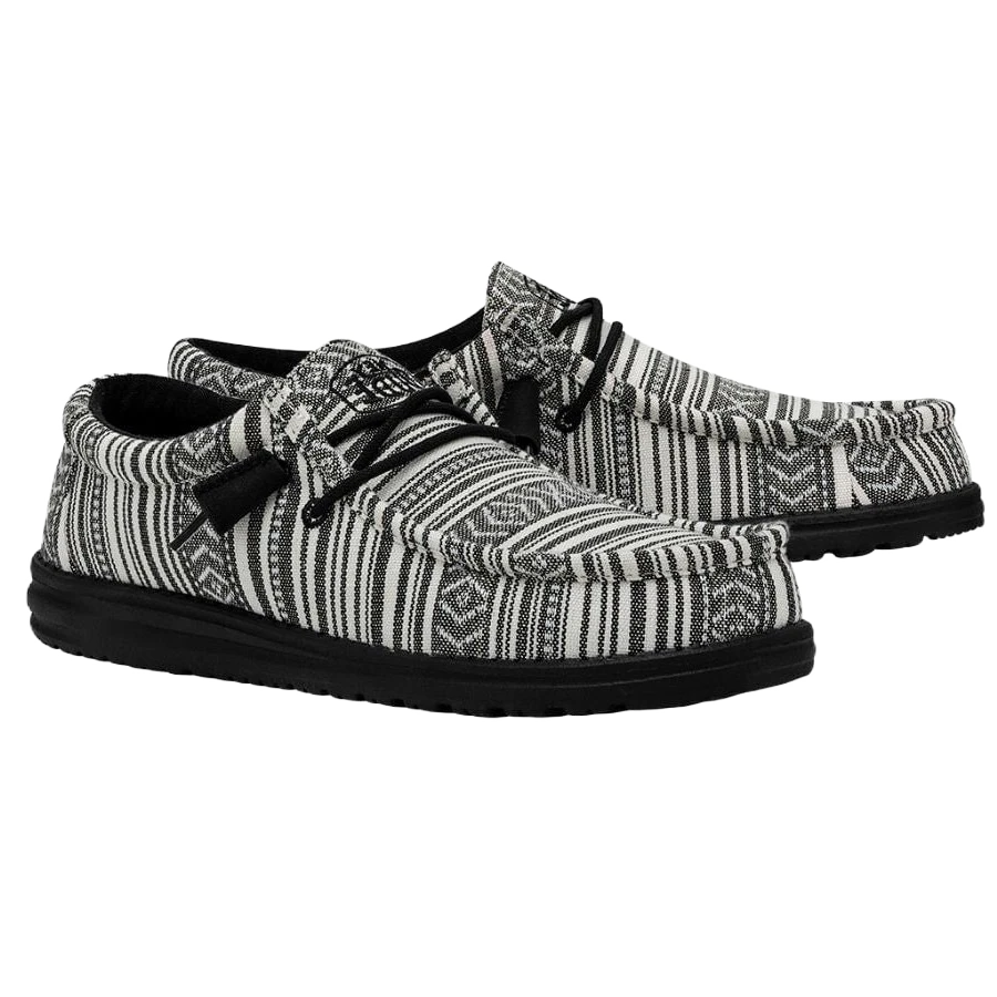 Hey Dude Men's Wally Serape Gravel Black Slip On Shoes 40017-0YB 3 Hey Dude Men's Wally Serape Gravel Black Slip On Shoes 40017-0YB