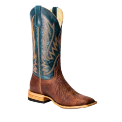 Horse Power® Men's Shrunken Cowboy Comanche Navy & Brown Boots HP8054