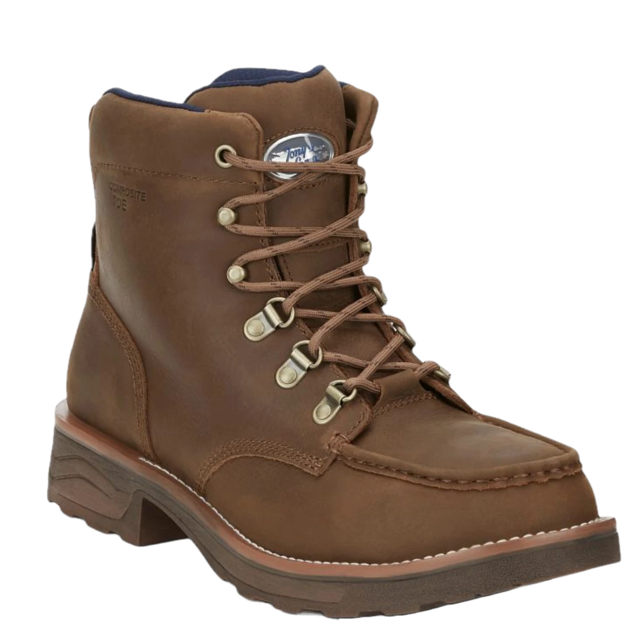 Tony Lama® Men's Conductor 6" Brown Composite Moc Toe Boots TW3410 3 Tony Lama® Men's Conductor 6" Brown Composite Moc Toe Boots TW3410