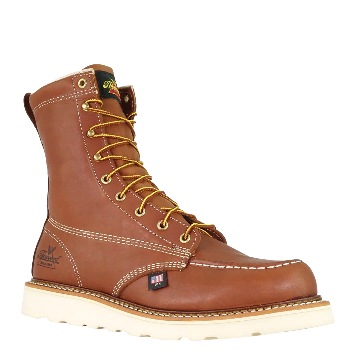 Thorogood® Men's 8" Tobacco Maxwear Wedge™ Moc-Toe Boots 814-4201 3 Thorogood® Men's 8" Tobacco Maxwear Wedge™ Moc-Toe Boots 814-4201