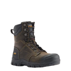 Ariat Men's Treadfast 8" Dark Brown Waterproof Steel Toe Work Boots 10042496