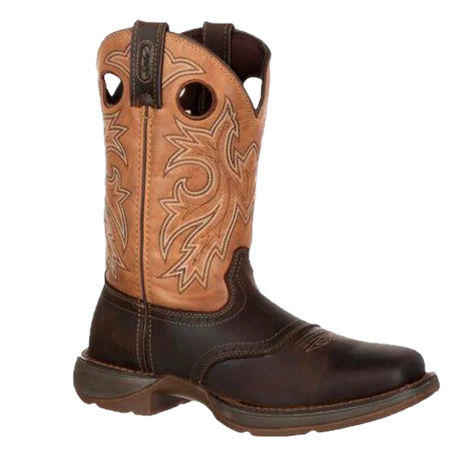 Durango® Men's Western 11" Brown & Tan Saddle Square Toe Boots DB4442 3 Durango® Men's Western 11" Brown & Tan Saddle Square Toe Boots DB4442