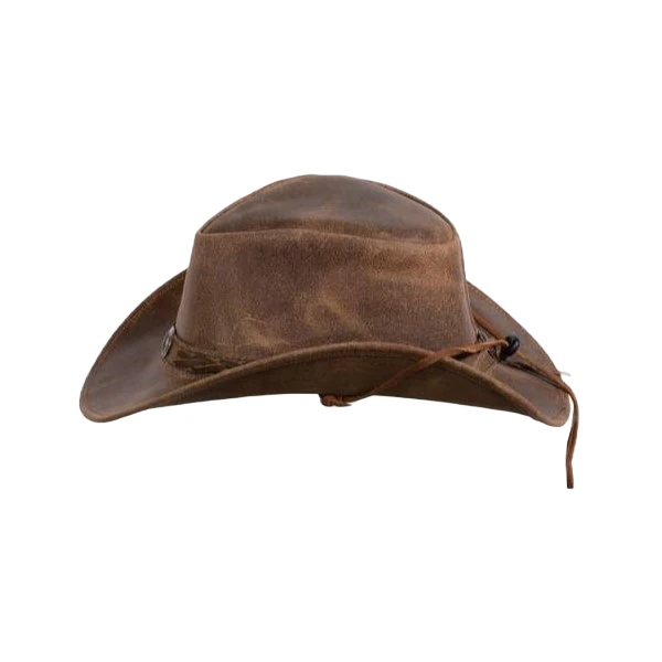 Outback Trading Company Men's Ridge Brown Leather Hat 13011-BRN 4 Outback Trading Company Men's Ridge Brown Leather Hat 13011-BRN - Image 2