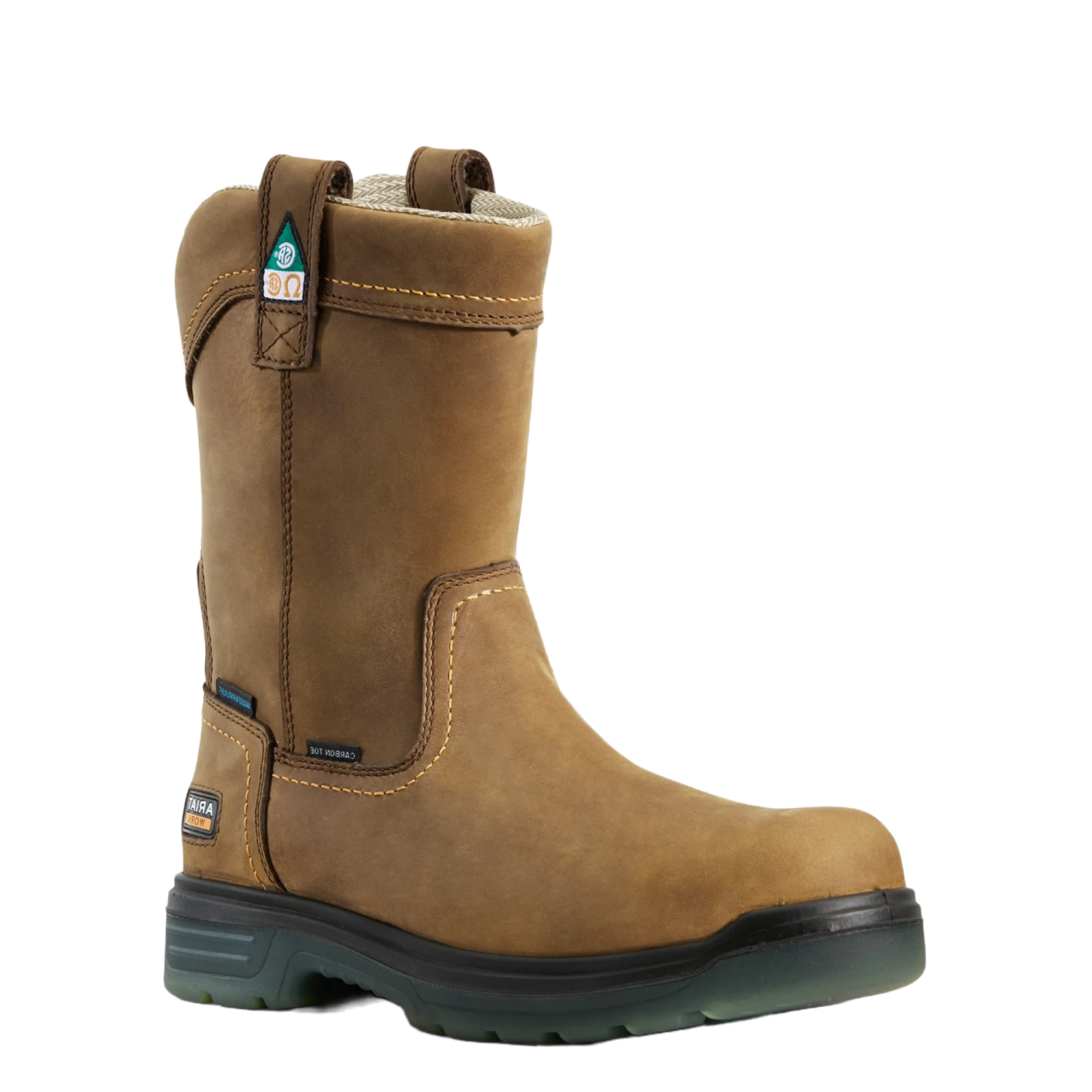 Ariat Men's Turbo Pull On Aged Bark Brown Work Boot 10029138 3 Ariat Men's Turbo Pull On Aged Bark Brown Work Boot 10029138