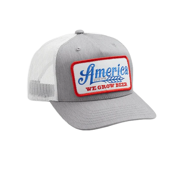 Rural Cloth We Grow Beer Graphic Grey Trucker Cap WGB-H01 3 Rural Cloth We Grow Beer Graphic Grey Trucker Cap WGB-H01