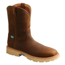 Twisted X Men's 10 Inch Distressed Saddle Round Nano Toe Boots MXCNWM1