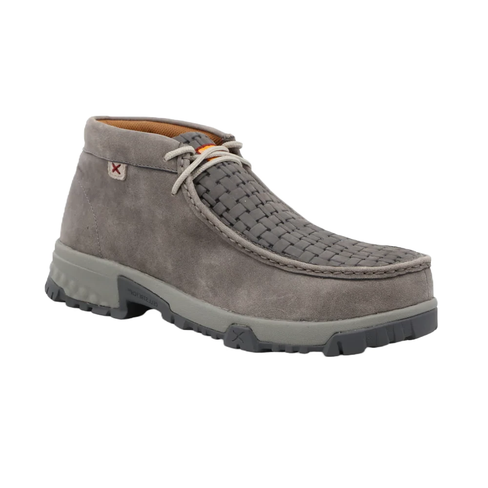 Twisted X® Men's Grey Work Chukka Driving Moc Lace Up Shoes MXCN001 3 Twisted X® Men's Grey Work Chukka Driving Moc Lace Up Shoes MXCN001