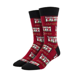 SockSmith Men's Casino Jackpot Red Socks MNC2424-RED