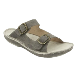 Tamarindo® Men's Discovery Pebble Grey Leather Slide Sandals MTDS003