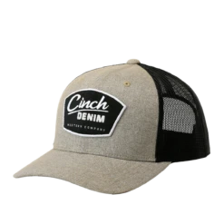 Cinch Denim 6-Panel Khaki & Black Snapback Cap MCC0660619