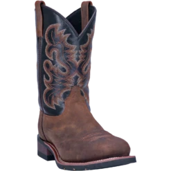 Laredo Men's Rockwell Distressed Brown & Black Square Toe Boots 69438