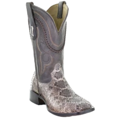 Corral Boots Corral Men's Natural Rattle Snake Square Toe Western Boots A3800