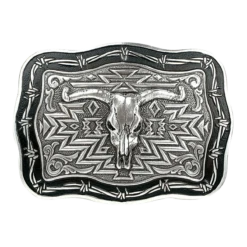 Nocona Mens Steer Skull Belt Buckle 38026