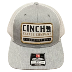 Cinch Men's Grey Cattle Company Patch Snapback Trucker Cap MCC0800008