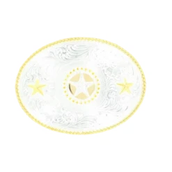 Nocona Men's Texas Star Gold And Silver ToneBelt Buckle 3757044
