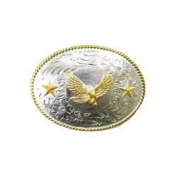 Nocona Two-Toned Soaring Eagle & StarsBelt Buckle 3757017