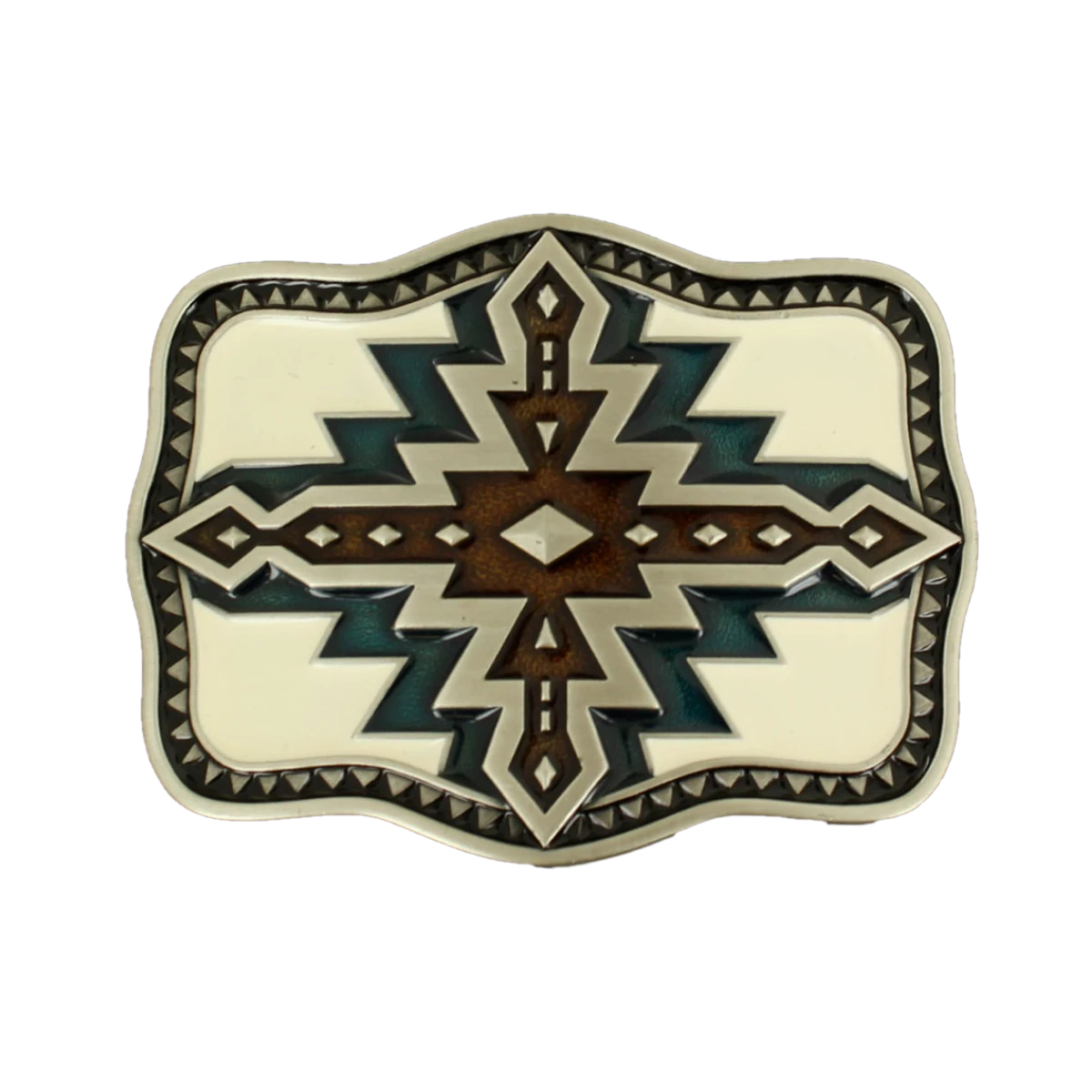 Nocona Navy & Brown Western Aztec Belt Buckle 37997 3 Nocona Navy & Brown Western Aztec Belt Buckle 37997