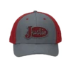 Justin Men's Classic Logo Grey & Red Mesh Snapback Cap JCBC725-GRY 2 Justin Men's Classic Logo Grey & Red Mesh Snapback Cap JCBC725-GRY -Ariat Myproject 2023 05 18T134752.493