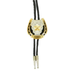 Double S Western Horseshoe Slide Bolo Tie 22704