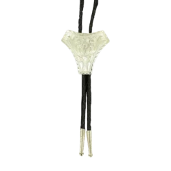 Double S Engraved Triangle Slide Bolo Tie 22150