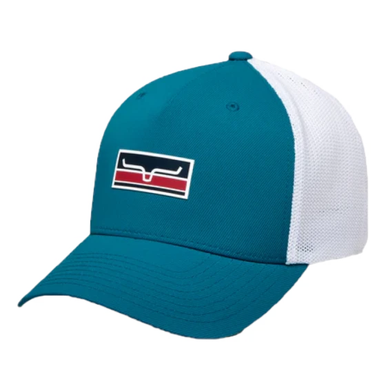 Kimes Ranch® Unisex Broken Stripe 110 Teal Cap S22-021920 3 Kimes Ranch® Unisex Broken Stripe 110 Teal Cap S22-021920