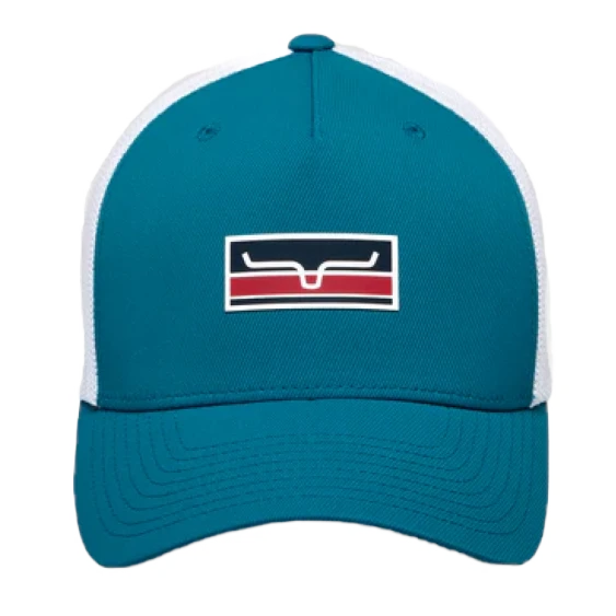 Kimes Ranch® Unisex Broken Stripe 110 Teal Cap S22-021920 4 Kimes Ranch® Unisex Broken Stripe 110 Teal Cap S22-021920 - Image 2