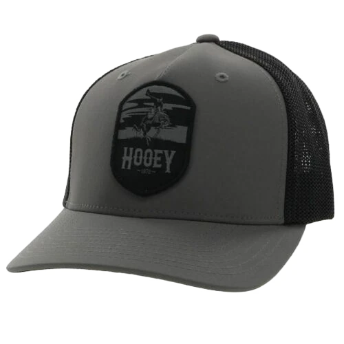 Hooey® Men's Cheyenne 5-panel Charcoal & Black Flexfit Cap 2244CHBK 3 Hooey® Men's Cheyenne 5-panel Charcoal & Black Flexfit Cap 2244CHBK