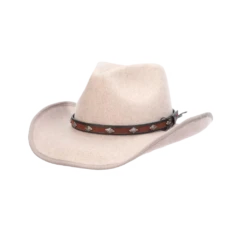 Dorfman Pacific Men's Hutte Provato Knit™ Faux Leather Taupe Hat WP6-TAUPE