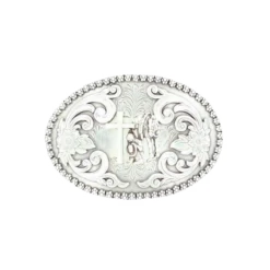 Nocona Mens Silver Cowboy PrayerBelt Buckle 3707259