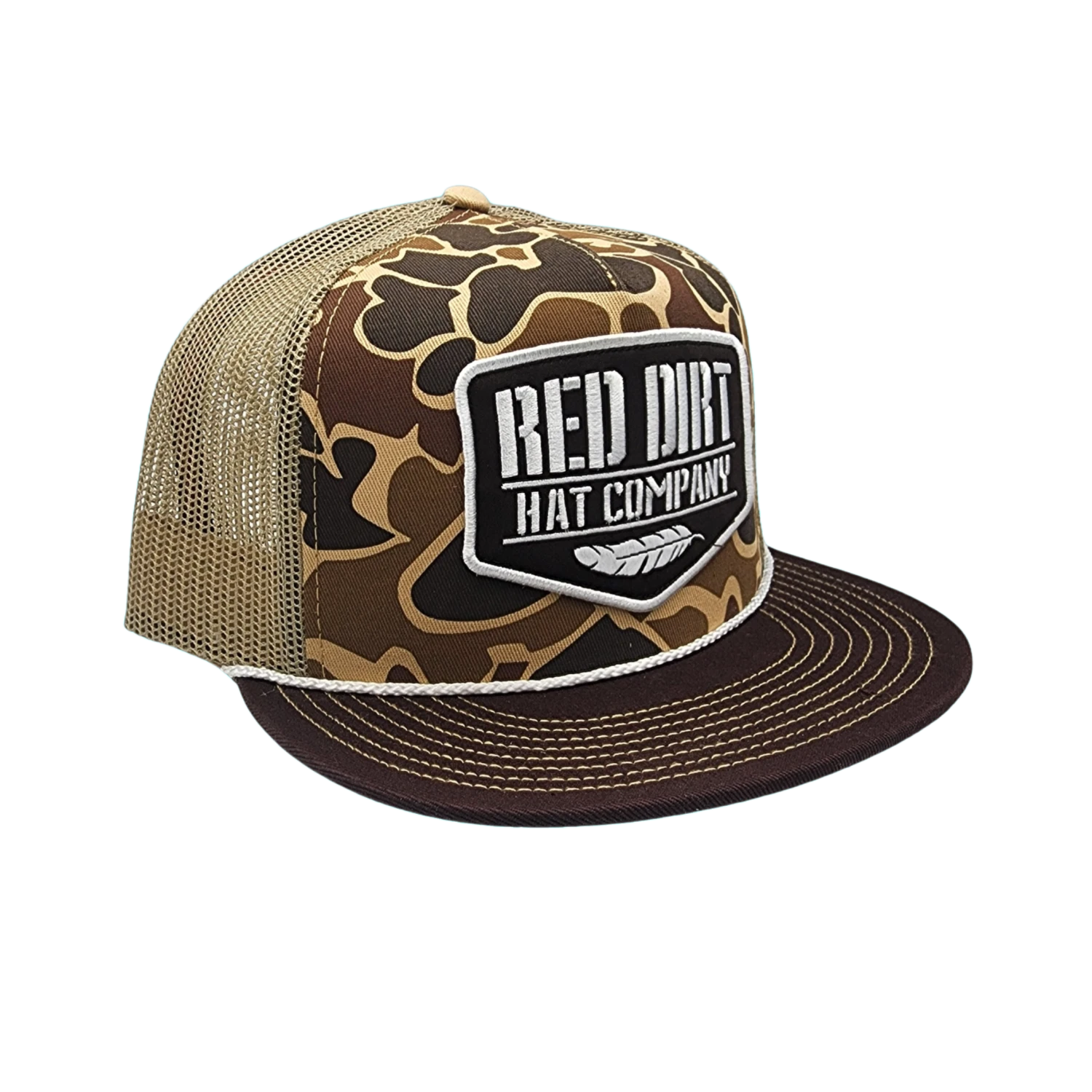 Red Dirt® Old School Duck Camo & Tan Trucker Cap RDHC309 3 Red Dirt® Old School Duck Camo & Tan Trucker Cap RDHC309