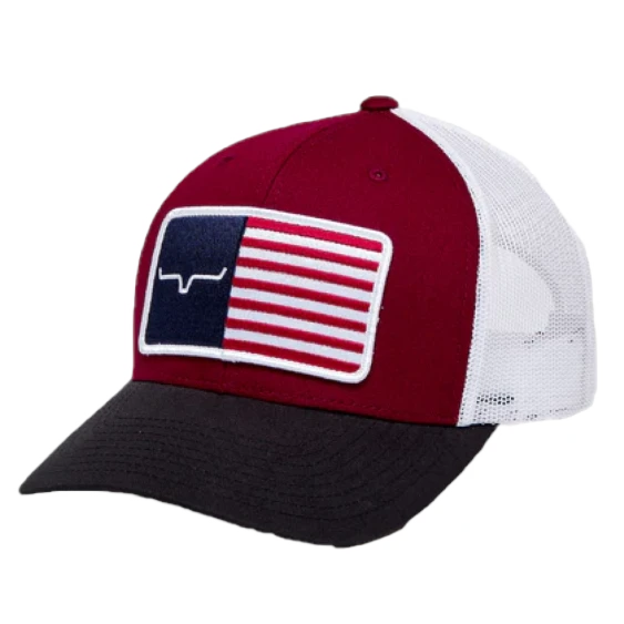 Kimes Ranch® Unisex American Trucker Burgundy Hat S22-012002 3 Kimes Ranch® Unisex American Trucker Burgundy Hat S22-012002