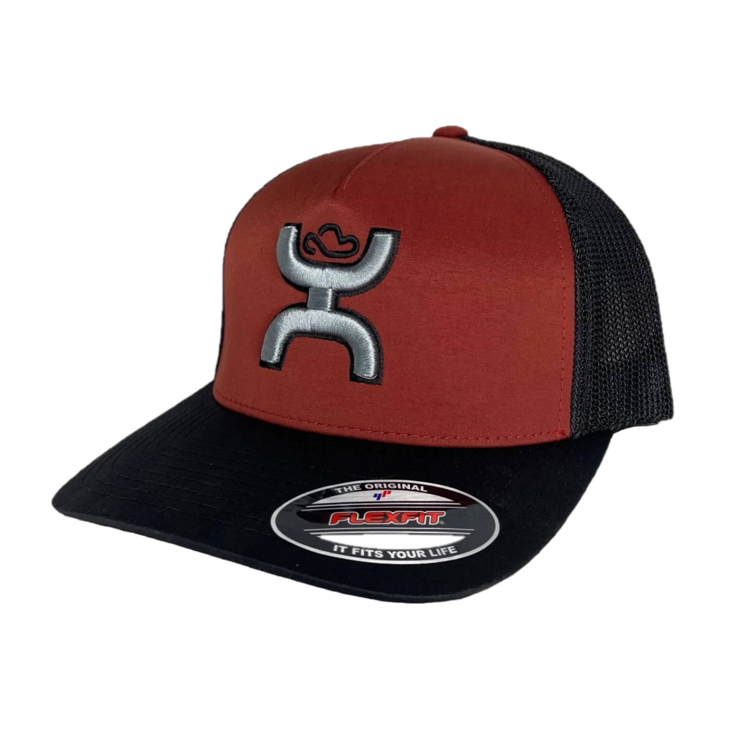 Hooey Men's Coach 5-panel Rust & Black Flexfit Cap 2212RUBK 3 Hooey Men's Coach 5-panel Rust & Black Flexfit Cap 2212RUBK