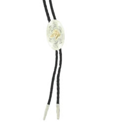 Double S Western Men's SilverHorse Head Bolo Neck Tie 22152