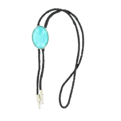 Double STurquoise Stone Bolo Tie 22838