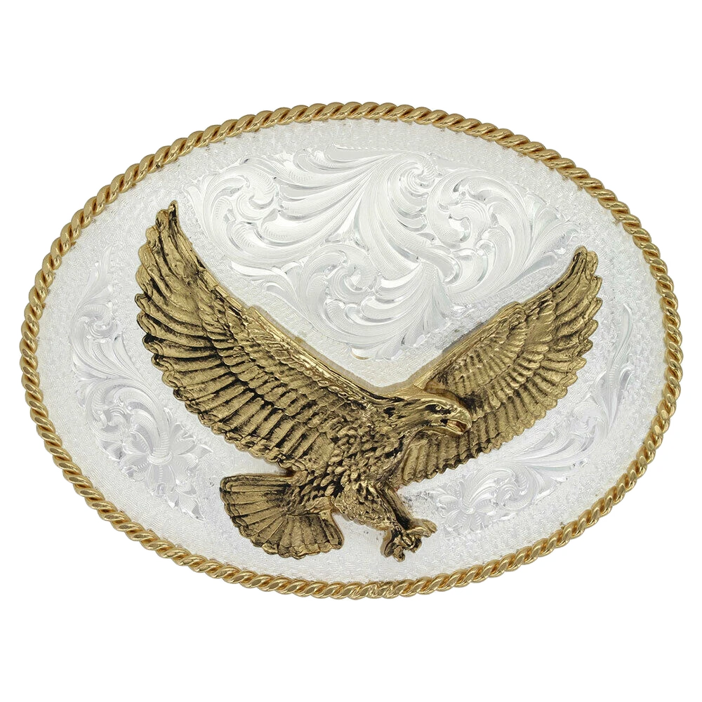 Montana Silversmiths Silver Engraved With Eagle Western Buckle 1460 3 Montana Silversmiths Silver Engraved With Eagle Western Buckle 1460
