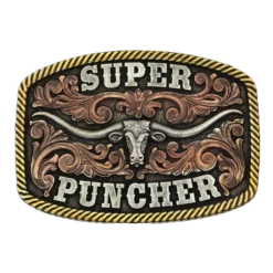 Montana Silversmiths Dale Brisby Super Puncher Longhorn Buckle A810DBT