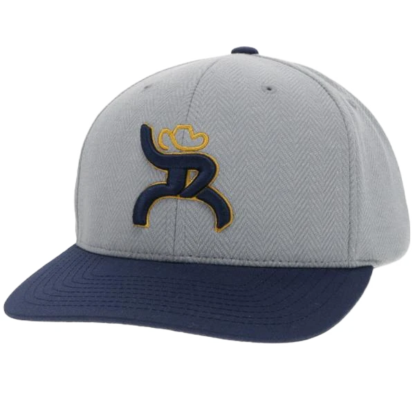 Hooey "Hawk" High-Profile Grey & Navy Snapback Hat 4014T-GY 3 Hooey "Hawk" High-Profile Grey & Navy Snapback Hat 4014T-GY