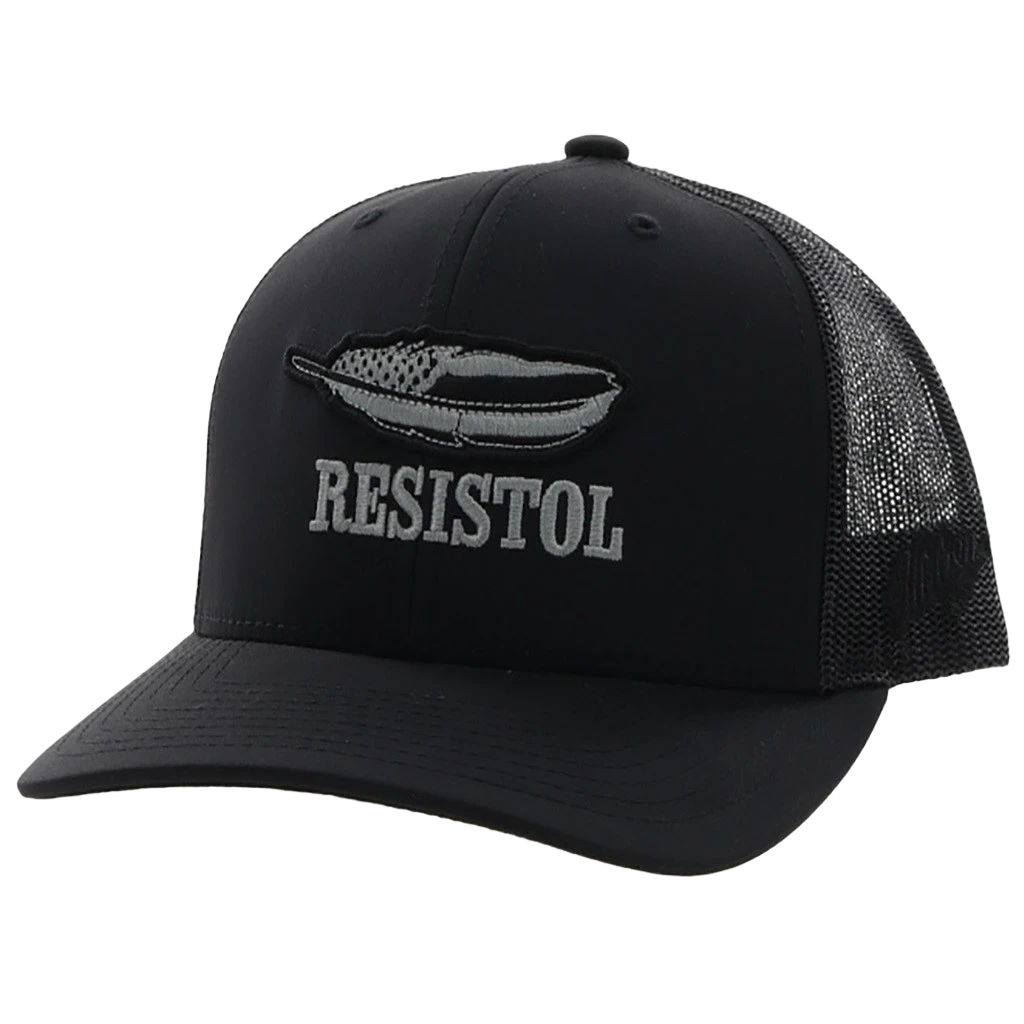 Hooey® Men's Resistol Feather 6-panel Black Trucker Cap 2251T-BK 3 Hooey® Men's Resistol Feather 6-panel Black Trucker Cap 2251T-BK