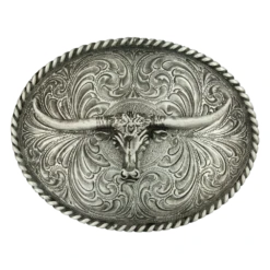Montana Silversmiths Men's AttitudeLonghorn Belt Buckle 61028