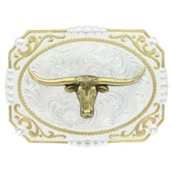 Montana Silversmiths Two-Tone Cowboy Cameo Buckle 25815-767