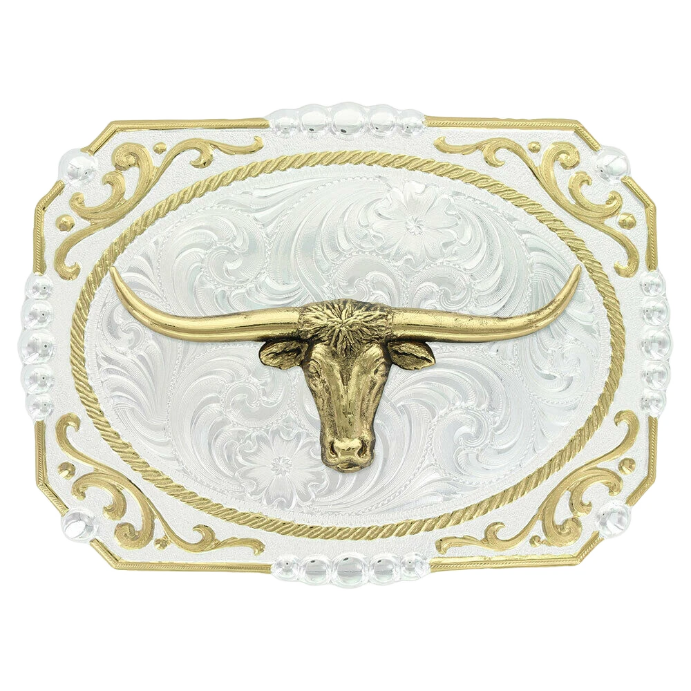 Montana Silversmiths Two-Tone Cowboy Cameo Buckle 25815-767 3 Montana Silversmiths Two-Tone Cowboy Cameo Buckle 25815-767