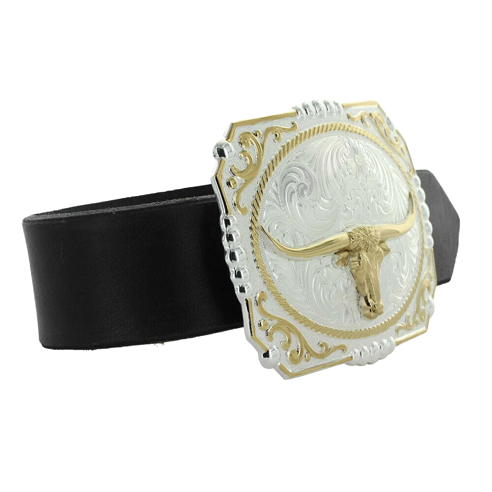 Montana Silversmiths Two-Tone Cowboy Cameo Buckle 25815-767 4 Montana Silversmiths Two-Tone Cowboy Cameo Buckle 25815-767 - Image 2