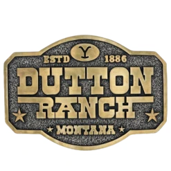 Montana Silversmiths® Dutton Ranch Attitude Belt Buckle A910YEL